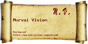 Murvai Vivien névjegykártya